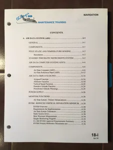 Bombardier Challenger CL-604 Navigation ADS Service Training Manual